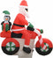vidaXL - Kerstman - opblaasbaar - op - motorfiets - LED - IP44 - 160 - cm