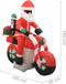 vidaXL - Kerstman - opblaasbaar - op - motorfiets - LED - IP44 - 160 - cm