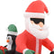 vidaXL - Kerstman - opblaasbaar - op - motorfiets - LED - IP44 - 160 - cm
