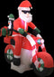 vidaXL - Kerstman - opblaasbaar - op - motorfiets - LED - IP44 - 160 - cm