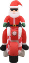 vidaXL - Kerstman - opblaasbaar - op - motorfiets - LED - IP44 - 160 - cm