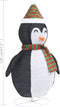 vidaXL - Kerstpinguïn - decoratief - LED - 120 - cm - luxe - stof