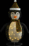 vidaXL - Kerstpinguïn - decoratief - LED - 120 - cm - luxe - stof