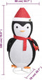 vidaXL - Kerstpinguïn - decoratief - LED - 180 - cm - luxe - stof