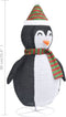 vidaXL - Kerstpinguïn - decoratief - LED - 90 - cm - luxe - stof