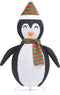 vidaXL - Kerstpinguïn - decoratief - LED - 90 - cm - luxe - stof