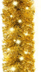 vidaXL - Kerstslinger - met - LED-lampjes - 10 - m - goudkleurig
