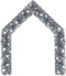 vidaXL - Kerstslinger - met - LED-lampjes - 10 - m - zilverkleurig