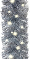 vidaXL - Kerstslinger - met - LED-lampjes - 10 - m - zilverkleurig