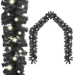 vidaXL - Kerstslinger - met - LED-lampjes - 10 - m - zwart