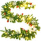 vidaXL - Kerstslinger - met - LED-lampjes - 2,7 - m - PVC - groen
