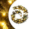 vidaXL - Kerstslinger - met - LED-lampjes - 2,7 - m - PVC - zwart