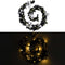 vidaXL - Kerstslinger - met - LED-lampjes - 2,7 - m - PVC - zwart
