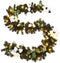 vidaXL - Kerstslinger - met - LED-lampjes - 2,7 - m - PVC - zwart