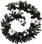 vidaXL - Kerstslinger - met - LED-lampjes - 2,7 - m - PVC - zwart