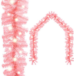 vidaXL - Kerstslinger - met - LED-lampjes - 20 - m - roze