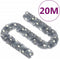 vidaXL - Kerstslinger - met - LED-lampjes - 20 - m - zilverkleurig