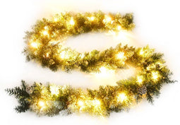 vidaXL - Kerstslinger - met - LED-lampjes - 5,2 - m - PVC - groen
