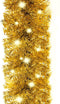 vidaXL - Kerstslinger - met - LED-lampjes - 5 - m - goudkleurig