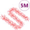 vidaXL - Kerstslinger - met - LED-lampjes - 5 - m - roze