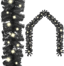 vidaXL - Kerstslinger - met - LED-lampjes - 5 - m - zwart