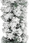 vidaXL - Kerstslinger - met - sneeuw - 20 - m - PVC - groen