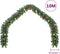vidaXL - Kerstslinger - versierd - met - kerstballen - 10 - m