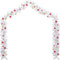 vidaXL - Kerstslinger - versierd - met - kerstballen - 10 - m - wit