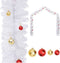 vidaXL - Kerstslinger - versierd - met - kerstballen - 5 - m - wit
