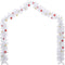 vidaXL - Kerstslinger - versierd - met - kerstballen - 5 - m - wit