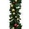 vidaXL - Kerstslinger - versierd - met - kerstballen - en - LED-lampjes - 10 - m