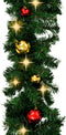 vidaXL - Kerstslinger - versierd - met - kerstballen - en - LED-lampjes - 20 - m