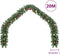 vidaXL - Kerstslinger - versierd - met - kerstballen - en - LED-lampjes - 20 - m