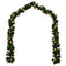 vidaXL - Kerstslinger - versierd - met - kerstballen - en - LED-lampjes - 10 - m