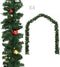 vidaXL - Kerstslingers - 4 - st - met - kerstballen - 270 - cm - PVC - groen