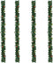 vidaXL - Kerstslingers - 4 - st - met - kerstballen - 270 - cm - PVC - groen