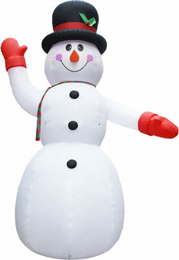 vidaXL - Kerstsneeuwpop - opblaasbaar - met - LED - XXL - IP44 - 600 - cm