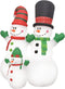 vidaXL - Kerstsneeuwpoppen - Santa - Family - opblaasbaar - LED - IP44 - 240 - cm