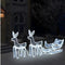 vidaXL - Kerstverlichting - 2 - rendieren - en - slee - met - mesh - 648 - LED's