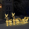 vidaXL - Kerstverlichting - 2 - rendieren - en - slee - met - mesh - 648 - LED's