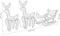 vidaXL - Kerstverlichting - 2 - rendieren - en - slee - met - mesh - 648 - LED's