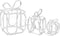 vidaXL - Kerstverlichting - cadeaudozen - 180 - LED's - binnen - en - buiten