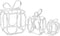 vidaXL - Kerstverlichting - cadeaudozen - 180 - LED's - binnen - en - buiten