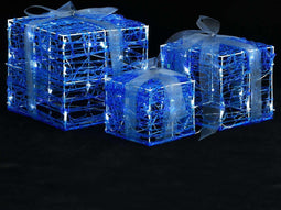 vidaXL - Kerstverlichting - geschenkdozen - 3 - st - decoratief - acryl - koudwit