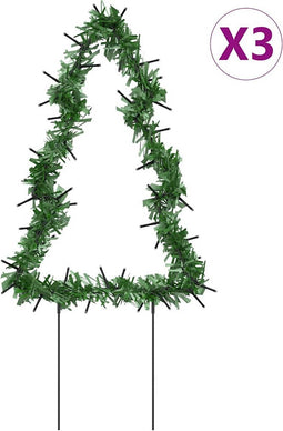 vidaXL - Kerstverlichting - kerstboom - 3 - st - met - grondpinnen - 50 - LED's - 30 - cm