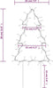 vidaXL - Kerstverlichting - kerstboom - 3 - st - met - grondpinnen - 50 - LED's - 30 - cm