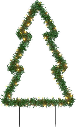 vidaXL - Kerstverlichting - kerstboom - met - grondpinnen - 80 - LED's - 60 - cm