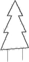 vidaXL - Kerstverlichting - kerstboom - met - grondpinnen - 80 - LED's - 60 - cm