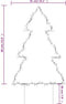 vidaXL - Kerstverlichting - kerstboom - met - grondpinnen - 80 - LED's - 60 - cm