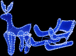vidaXL - Kerstverlichting - rendier - en - slee - met - mesh - 432 - LED's